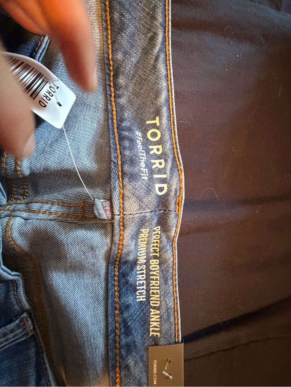 torrid Dark Blue Relaxed Boyfriend Ankle Jeans
